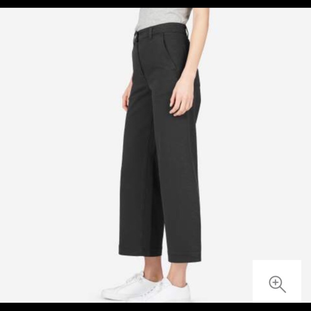Everlane wide leg crop pant size 6/30 black